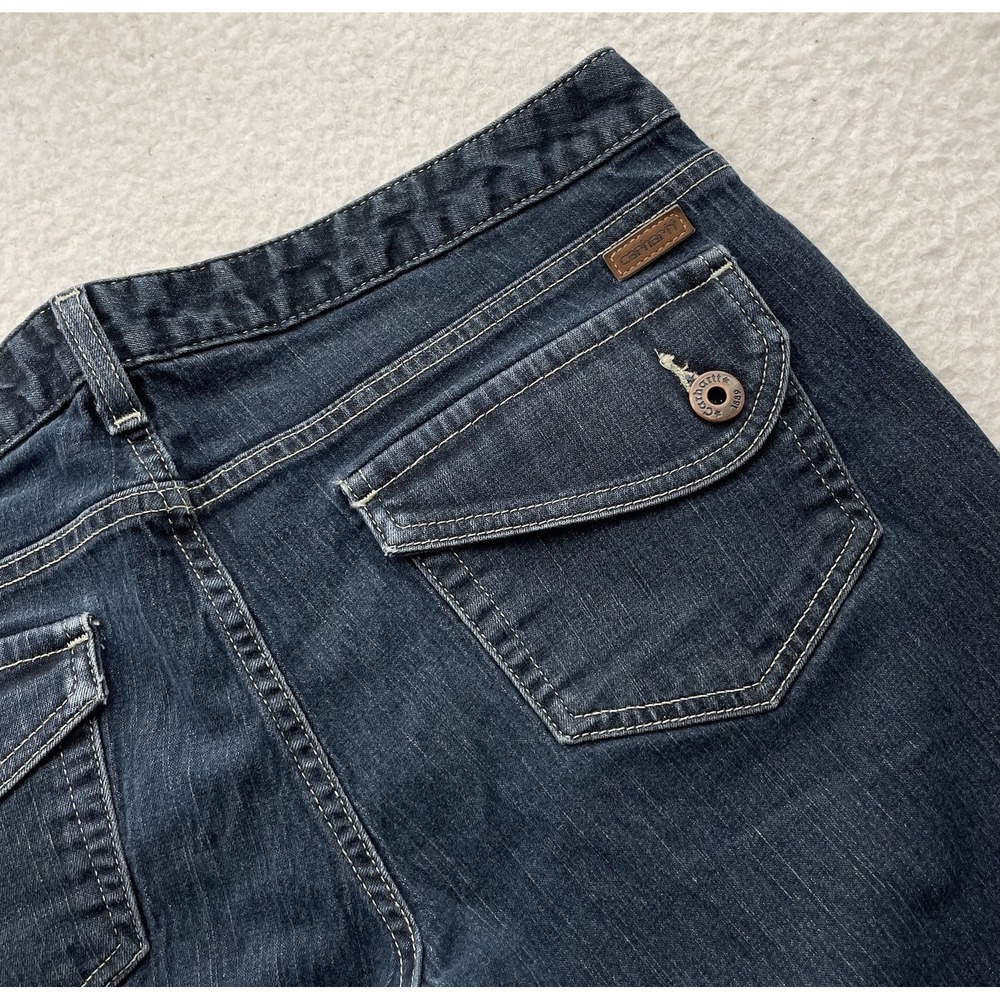 Carhartt Jeans Womens 33x32 (Tag 31x32) Modern Fit Contrast Stitch Dark Wash